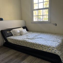 Faux Leather Full Size Bed Frame