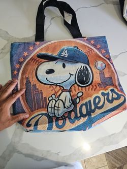 Dodgers Snoopy Tote Bag