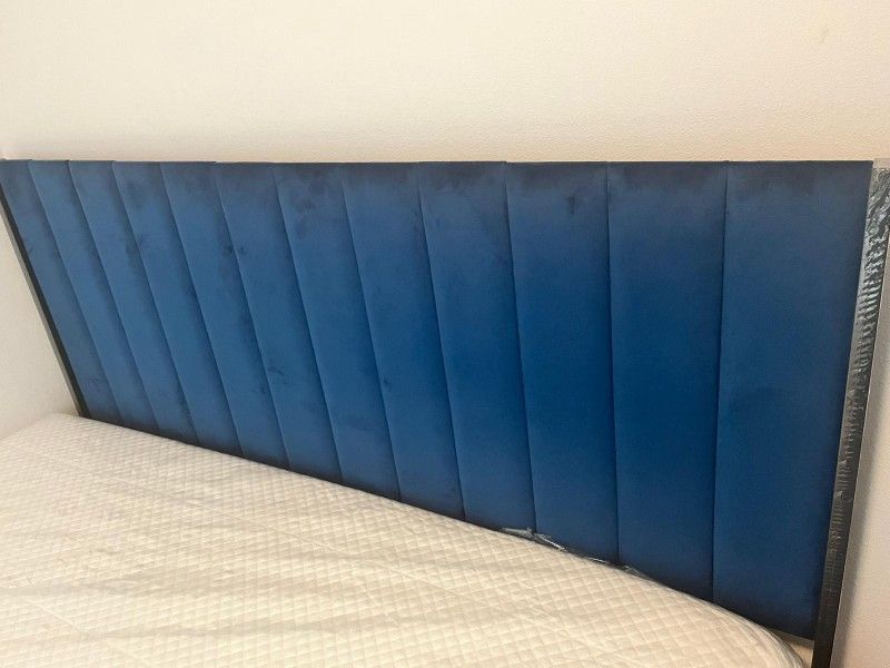  New  King Bed Blue Frame With Mattress For Sale $410