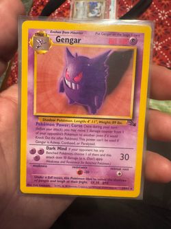 Gengar Holo Pokémon Card Fossil Set 20/62