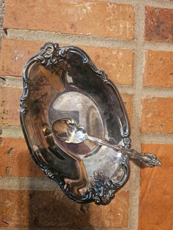 International Silver Company platter and spoon set