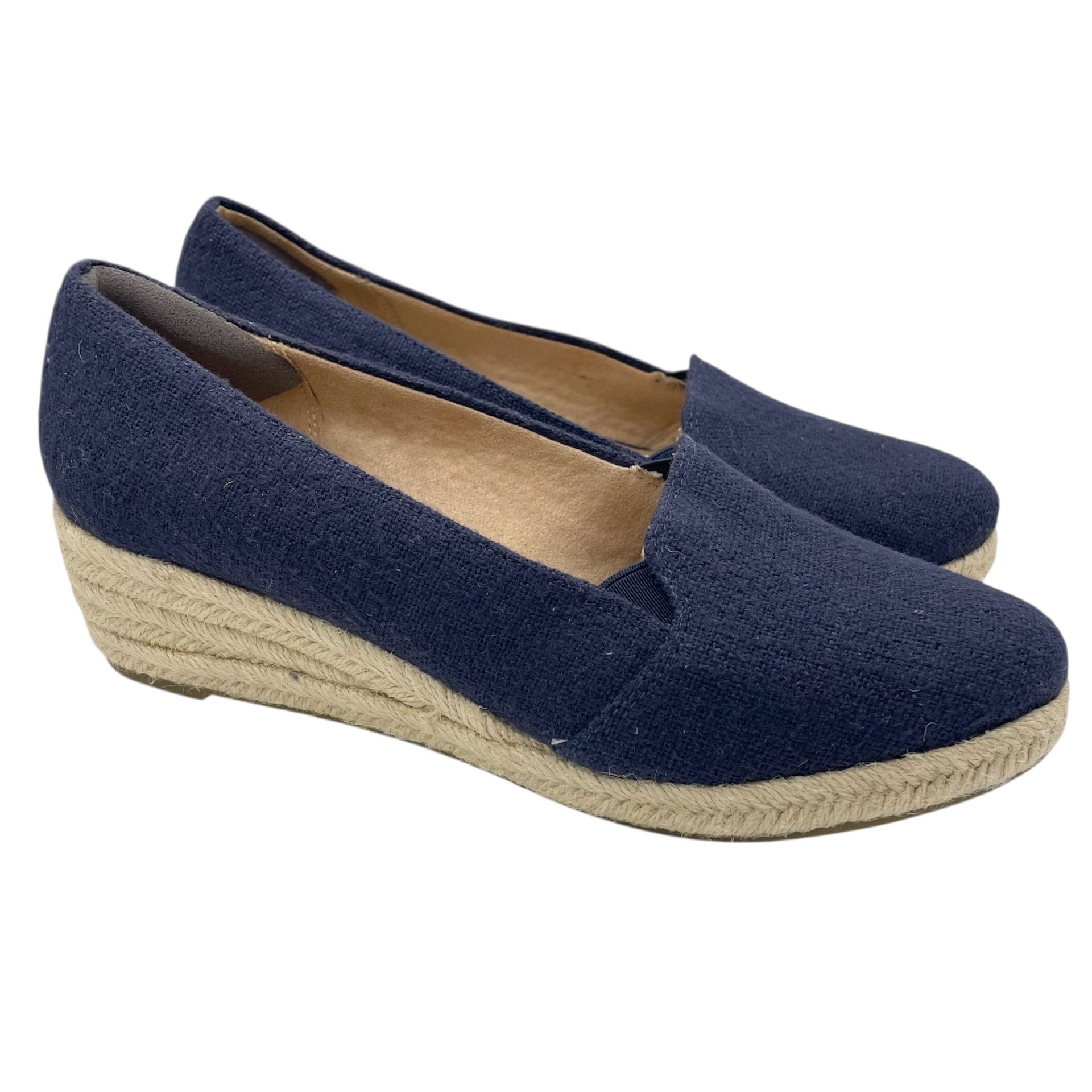 Life Stride Kamilla espadrille wedges fabric slip-on women’s shoes Size 8.5M