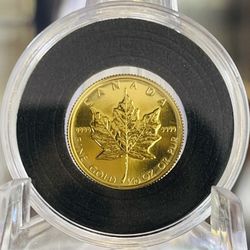 1/10th Ounce Gold Coins .9999 Fine Fractional Maple Canada 🍁 Queen Cash Price 