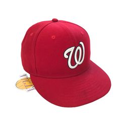 NEW ERA WASHINGTON NATIONALS HAT 7 1/4 FITTED RED MLB BASEBALL 59FIFTY VINTAGE