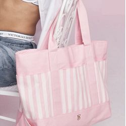 Victoria's Secret VS Pink Cotton Tote Bag - New!
