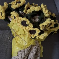 Sunflower Crochet Blanket 