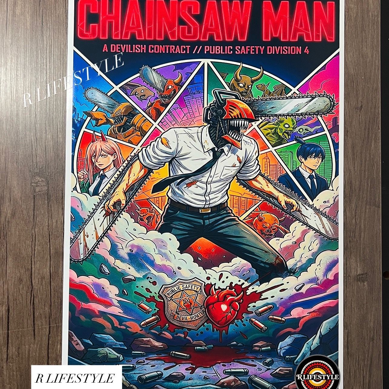 New Custom Chainsaw Man Anime Poster Size: 13” x 19” - home decor - office - college - Manga