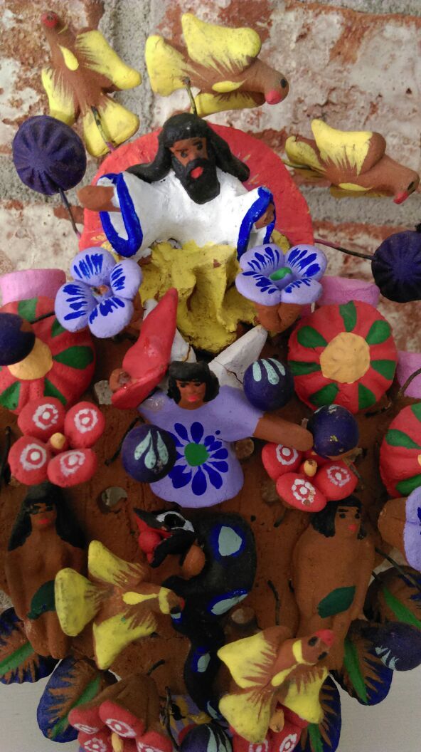 Mexican Mexico art Jesus Adam Eve