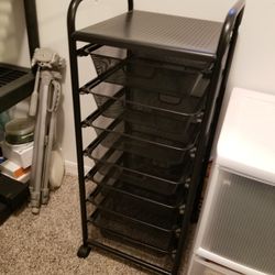 Black Wire Storage With Pull-out Drawers