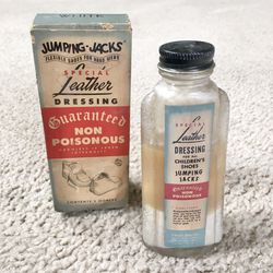 Vintage JUMPING JACKS Special Leather Dressing for Baby Shoes - Rochester NY - RARE!!