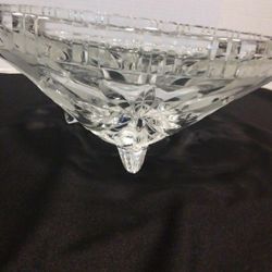 VINTAGE 9.5" Diameter X  4" High  Leaded Crystal Fruit, Salad, Flower Bowl