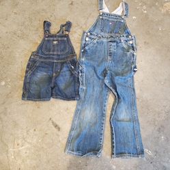 OSH KOSH AND VINTAGE TOMMY HILFIGER VINTAGE  KIDS OVERALLS Can Seperate