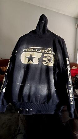 Hellstar Black Zip Up Hoodie 