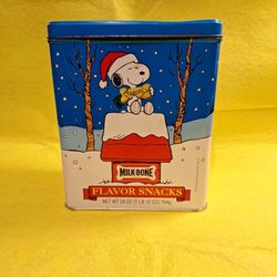 Snoopy Christmas Tin Can