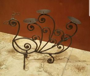 Peacock candle holder