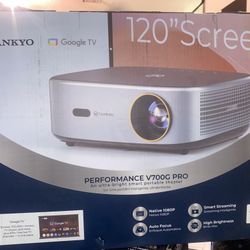 Vankyo google TV projector 120 screen
