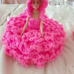 Hand Crocheted Barbie Basket