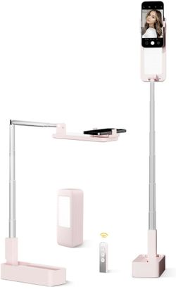 Phone Stand for Recording,with LED Light,Selfie Stand,Portable Extendable Phone Stand