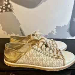 Michael Kors Gold Sneakers Size 7 