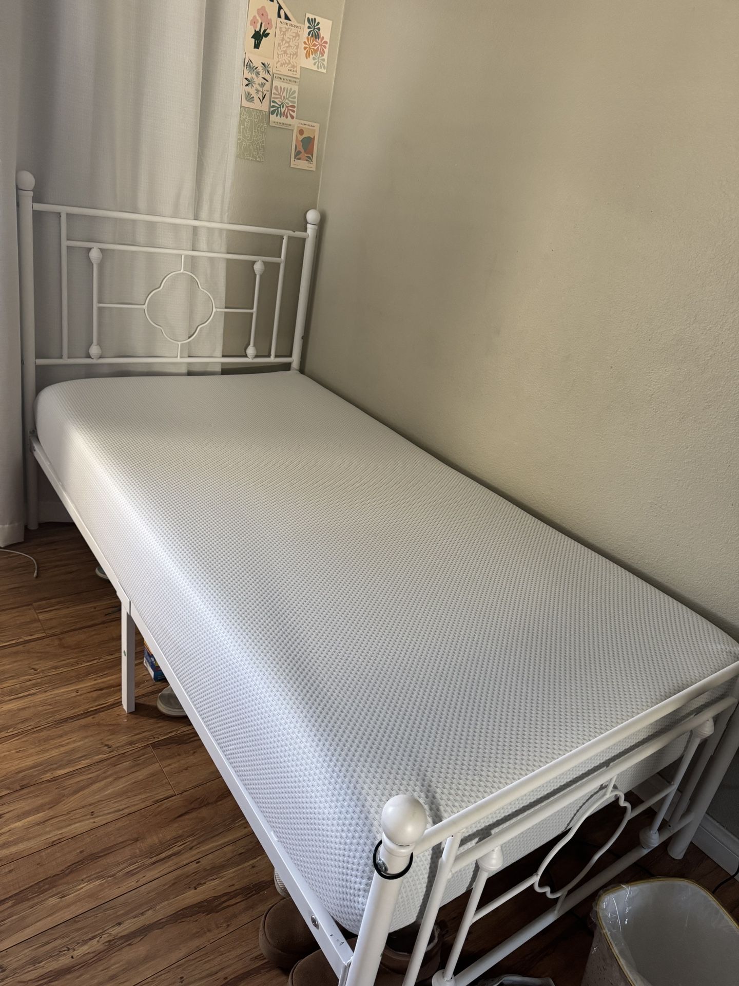 Twin Bed Frame + Mattress – $100 (Fullerton, CA)