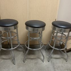 Three Bar Stools 