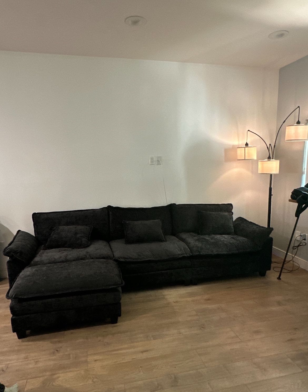 Beautifully crafted black couch