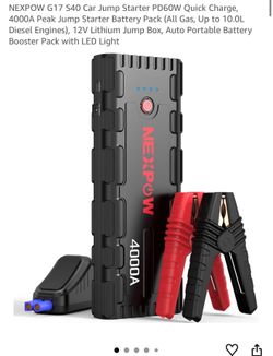 Nexpow model G17 S40 car jump starter new unopened