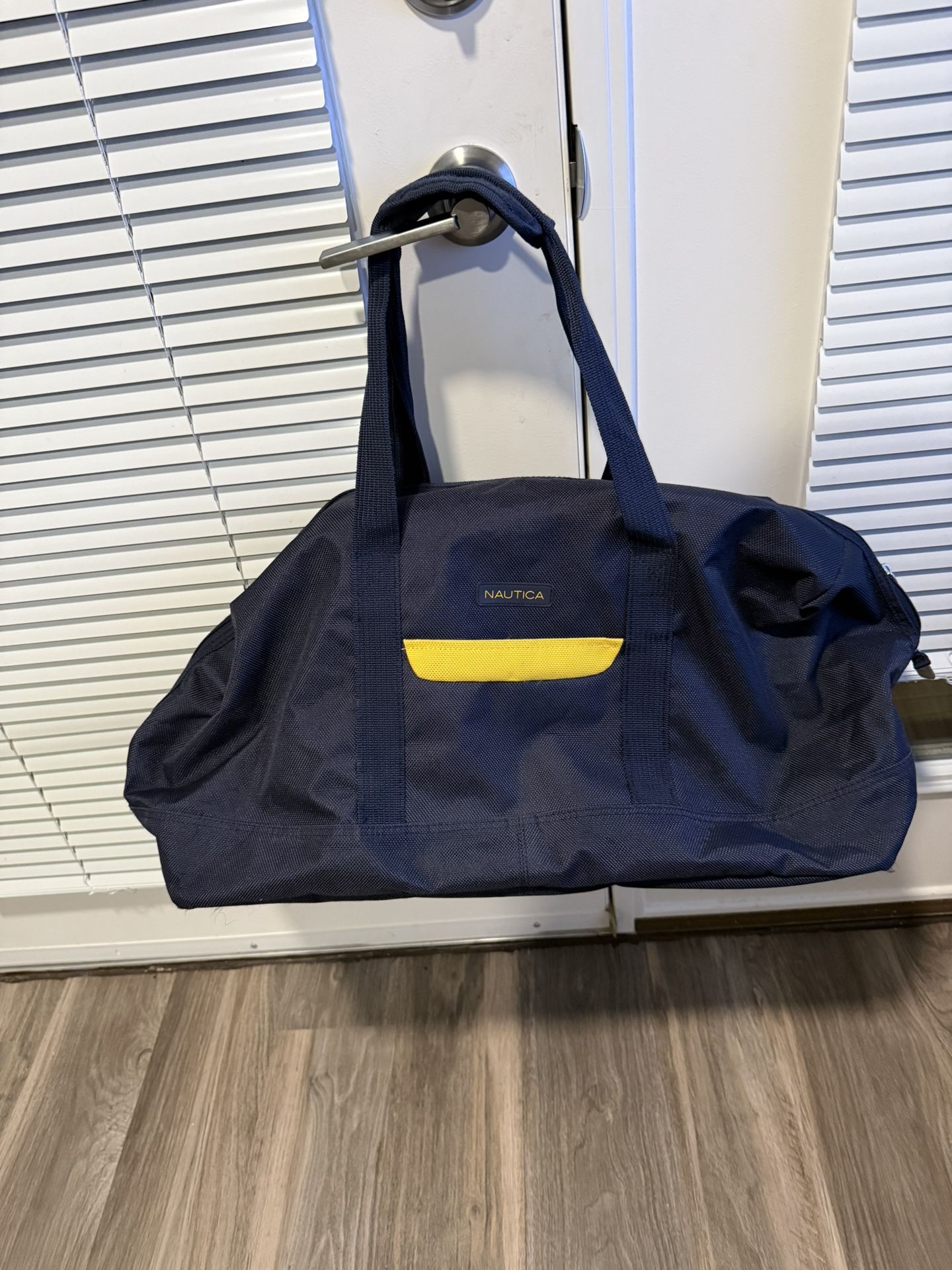 Nautica duffel bag/ gym bag Carryon yellow and blue