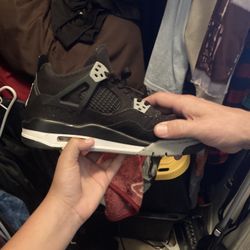 Jordan 4 Black Canvas  Size 7