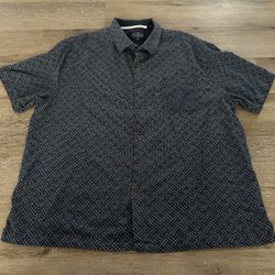 Nat Nast Luxury Originals Silk Blend Button Up Shirt Mens Size XL Short Sleeve  