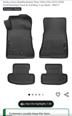 Husky weather mats for 2015-2026 Mustang