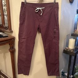 VUORI Men Brown Organic Cotton Ripstop Pants Size Large
