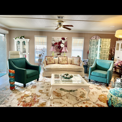 Just as new teal comfort chairs