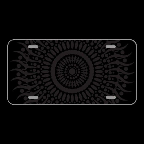 License Plate Novelty Car Front Mandala Geometric Symbol Pattern