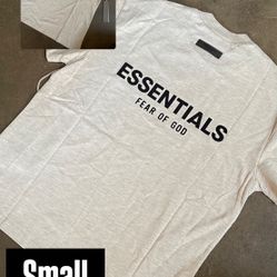 Light Oat Essential T-Shirt  Size S 