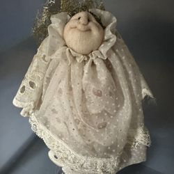 6 1/2” Tall Fabrics, Stuffed Face Angel