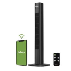 Holmes 36" Smart Tower Oscillating Fan Black
