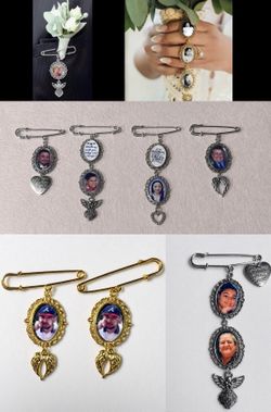 Memorial bridal pins