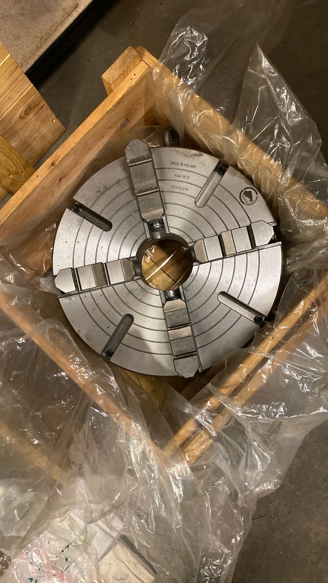 Bison 4344-16”-6 Lathe Chuck 4 Jaw