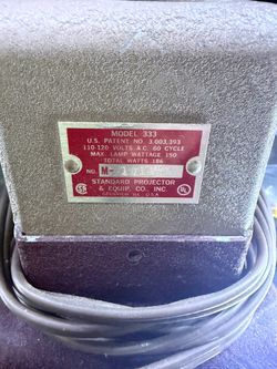 Vintage Standard Projector & Equipment Co. Model 333 Filmstrip / Slide Projector