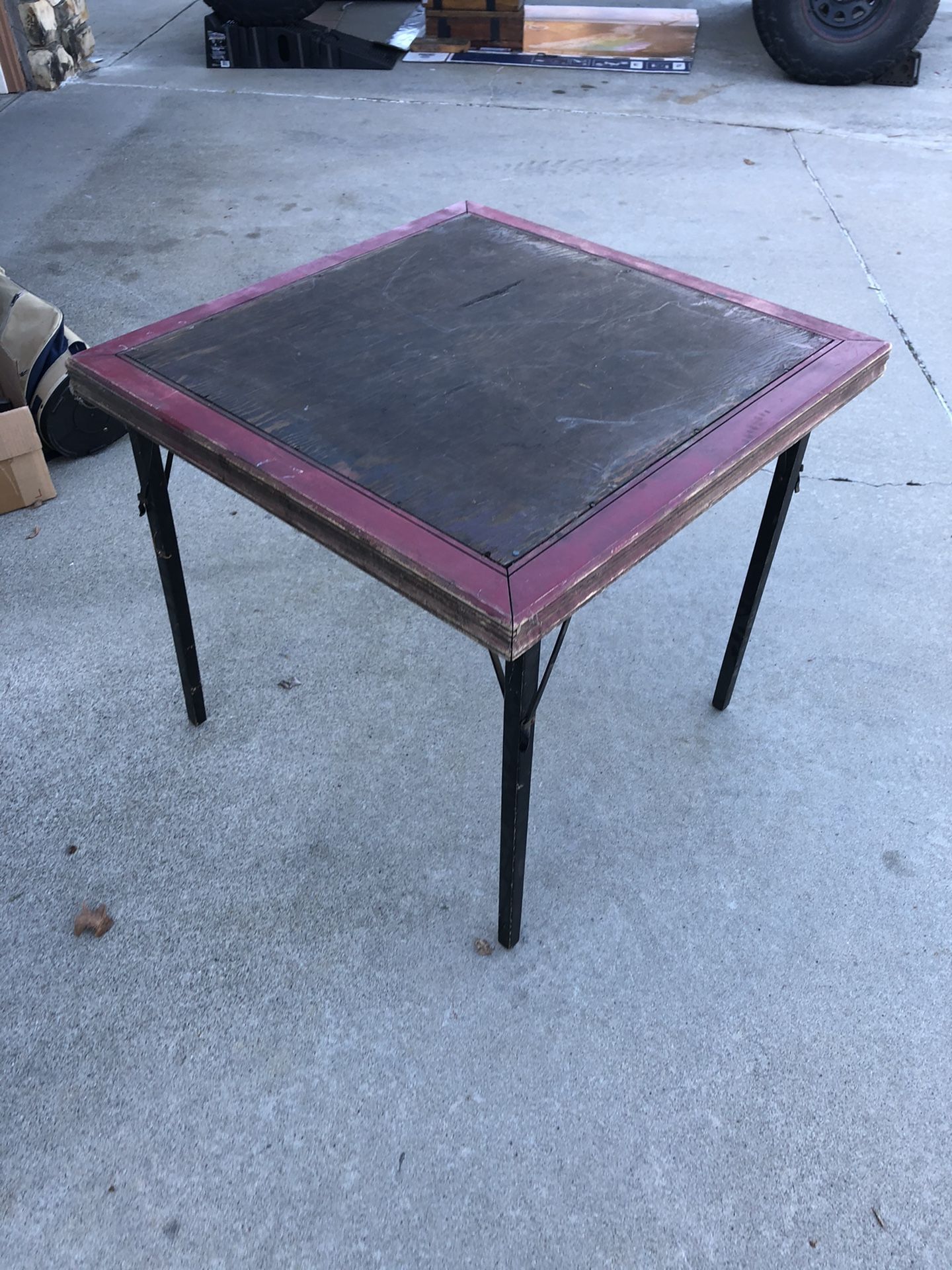 Antique card table.