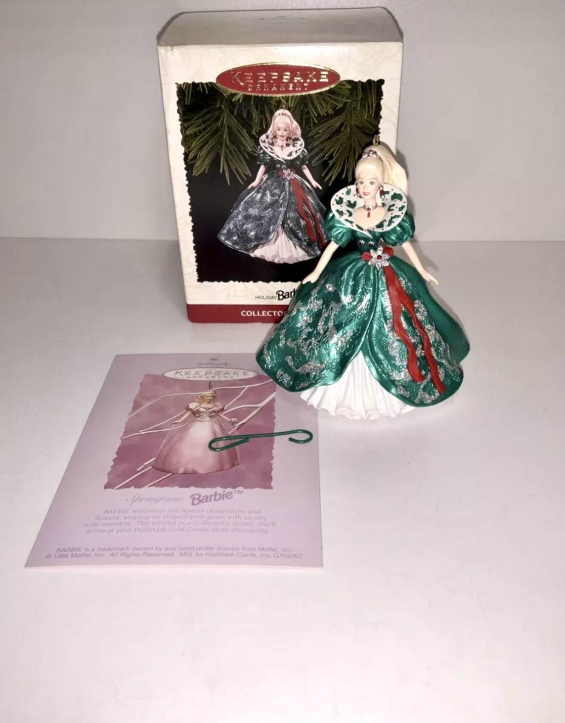 NOS 1995 Hallmark Keepsake Ornament Holiday Barbie Third In Series