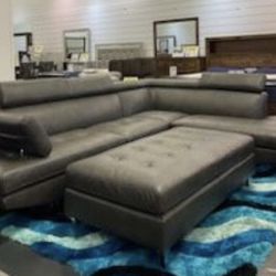 Ibiza Sectional With ottoman $9 99 with easy finance