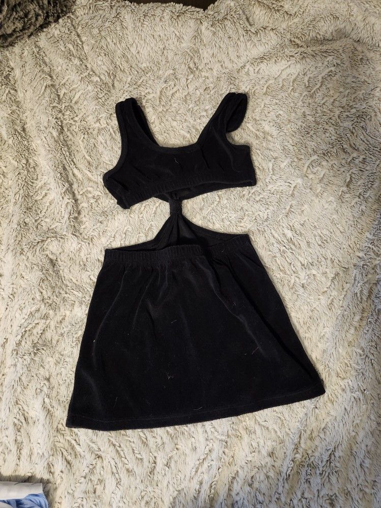Girls Black Bathing Suit Cover Up Size 8