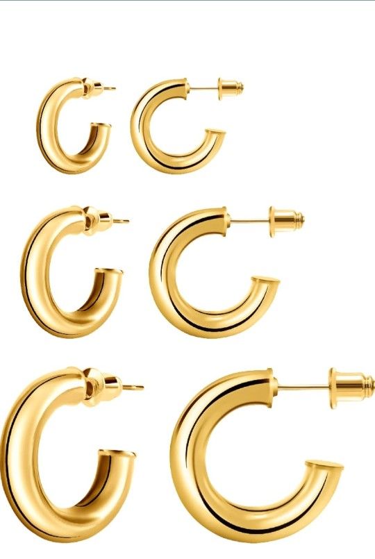 Tiselin 14K Gold Hoop Earrings