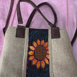Mexican Stitch tote crossed bag