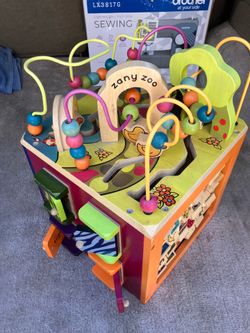 Kids Wooden Activity Cube