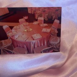 10 Pink Satin Rectangular Tablecloths! Great For Weddings/parties!!