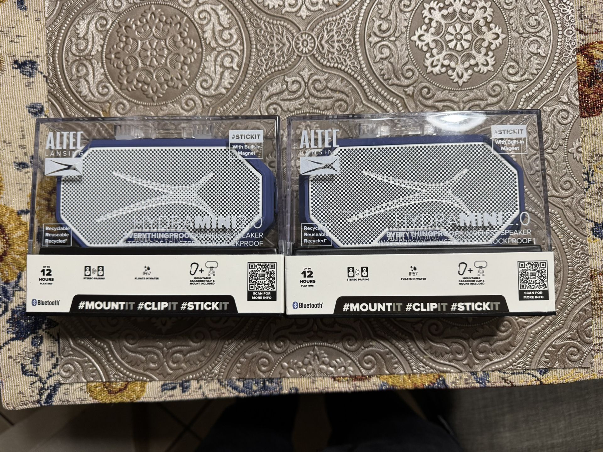 Altec Lansing HydraMini 2.0 Wireless Magnetic Bluetooth Speakers