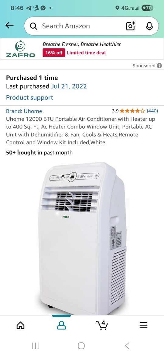 12000 Btu Portable Ac